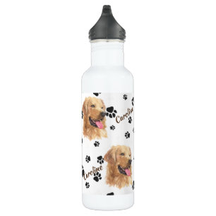 Golden Retriever Dog Pawprint  710 Ml Water Bottle