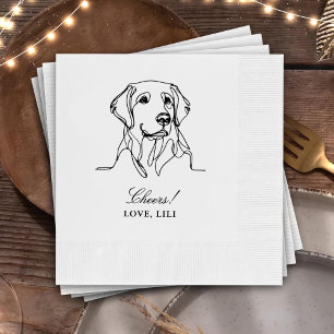 Golden Retriever Dog Personalised Cheers Napkin