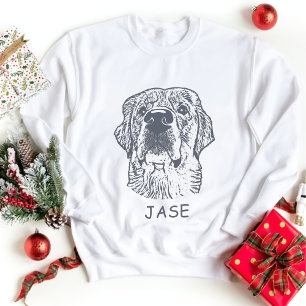 Golden Retriever Dog Personalised Hand Drawing T-Shirt