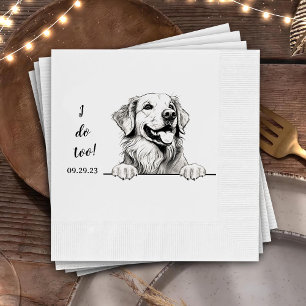 Golden Retriever Dog Personalised I Do Too Napkin