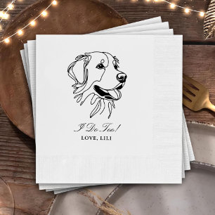 Golden Retriever Dog Personalised I Do Too Napkin