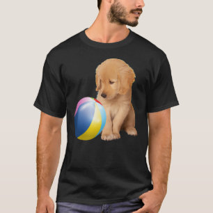 Golden Retriever Dog Pet And Ball Labrador Puppy T-Shirt