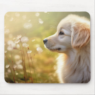 Golden Retriever Dog Pet Animal Tranquil Mouse Pad