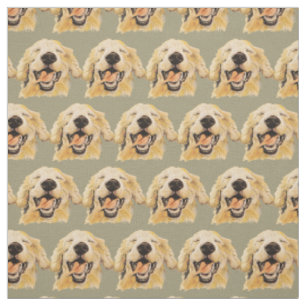 Golden Retriever Dog Pet Animal watercolor Fabric