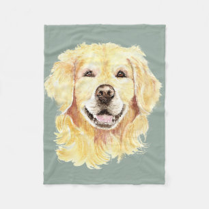 Golden Retriever Dog Pet Animal watercolor Fleece