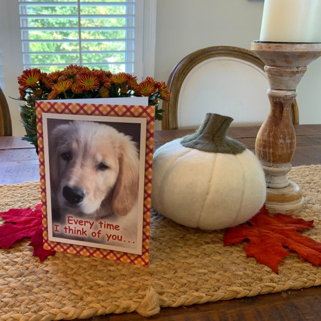 Golden Retriever Dog Pet Thanksgiving Card (Creator Uploaded)