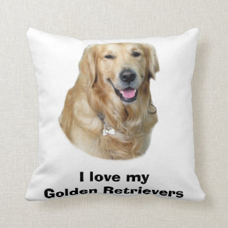 Golden Retriever dog photo portrait Cushion