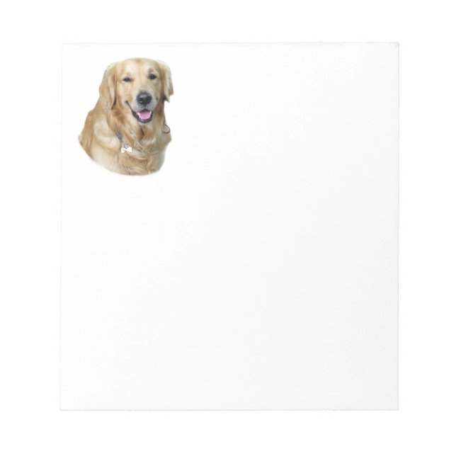 Golden Retriever dog photo portrait Notepad (Front)