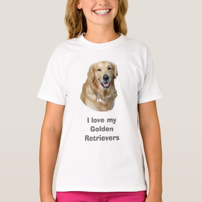 Golden Retriever dog photo portrait T-Shirt (Front)