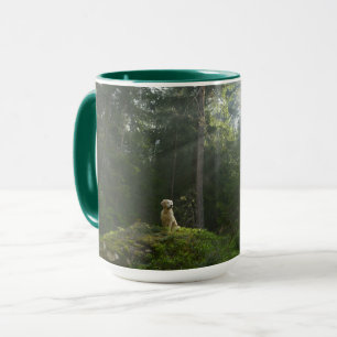 Golden Retriever Dog   Pine Woodland Mug