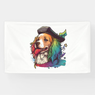 Golden Retriever Dog Pirate  Banner