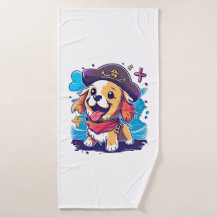 Golden Retriever Dog Pirate Bath Towel