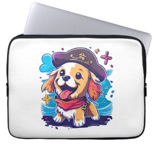 Golden Retriever Dog Pirate Laptop Sleeve