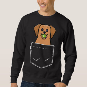 Golden Retriever Dog Pocket Dog Mum Kids Sweatshirt