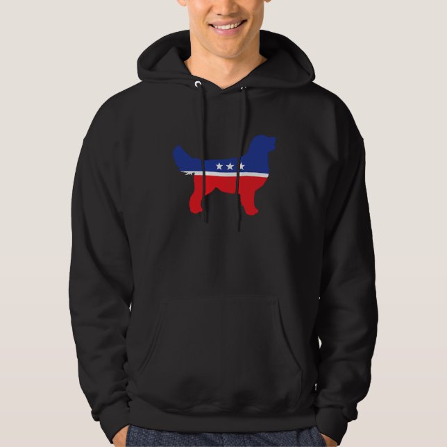 Golden Retriever Dog  Political Symbol Election Ma Hoodie (Front)