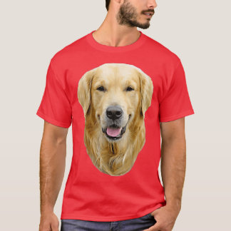 Golden Retriever Dog Portrait Detail Animal Novelt T-Shirt