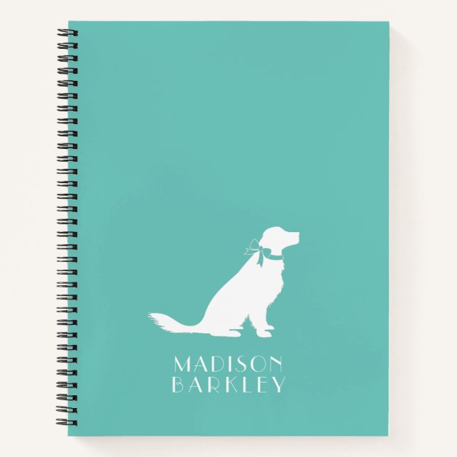 Golden Retriever Dog Puppy Notebook (Front)