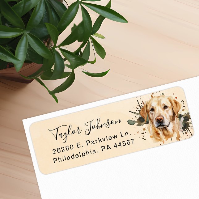 Golden Retriever Dog Return Address Label (Creator Uploaded)