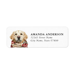 Golden Retriever Dog Return Address Labels