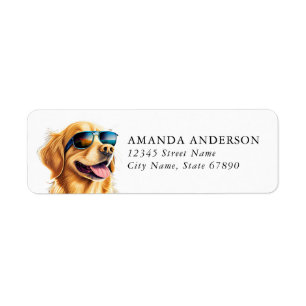Golden Retriever Dog Return Address Labels