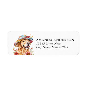 Golden Retriever Dog Return Address Labels