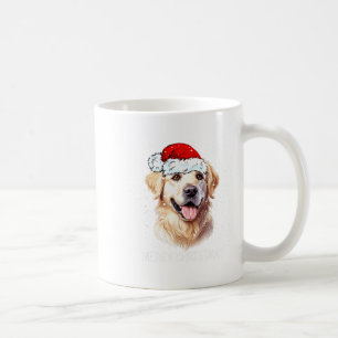 Golden Retriever Dog Santa Christmas Lights Xmas B Coffee Mug