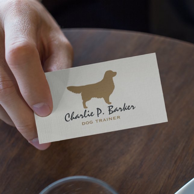 Golden Retriever Dog Silhouette Business Card (Creator Uploaded)