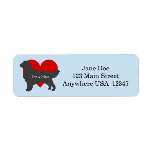 Golden Retriever Dog Silhouette Love Is Golden Return Address Label