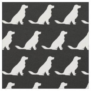 Golden Retriever Dog Silhouette Pet Fabric
