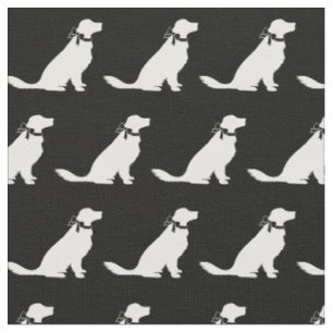 Golden Retriever Dog Silhouette Pet Fabric