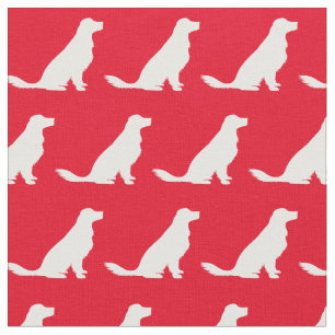 Golden Retriever Dog Silhouette Pet Red Fabric