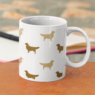 Golden Retriever Dog Silhouettes Pattern Coffee Mug