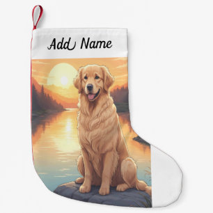 Golden Retriever  Dog Small Christmas Stocking