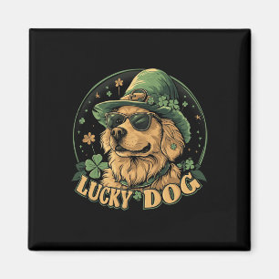 Golden Retriever Dog - St. Patrick's Day Saint Pad Magnet