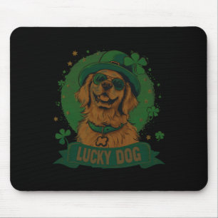 Golden Retriever Dog - St. Patrick's Day Saint Pad Mouse Pad