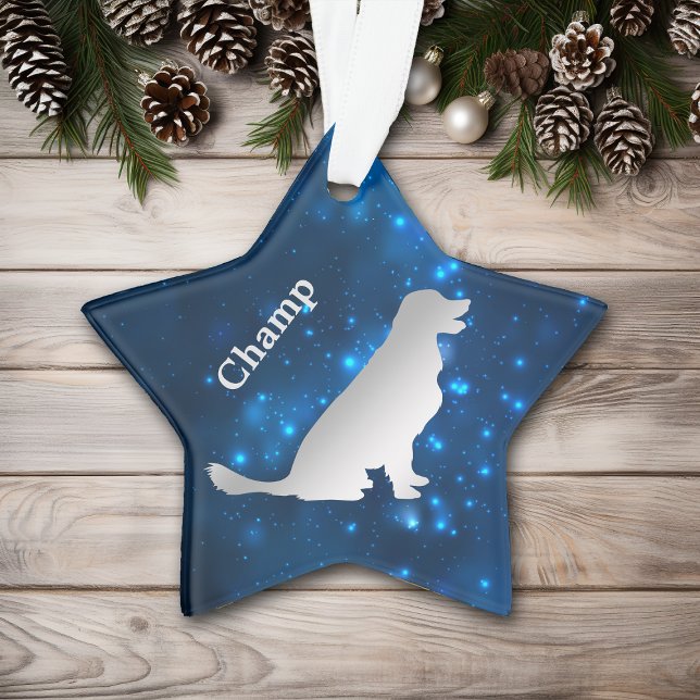  Golden Retriever Dog Star Personalised Ornament (Creator Uploaded)