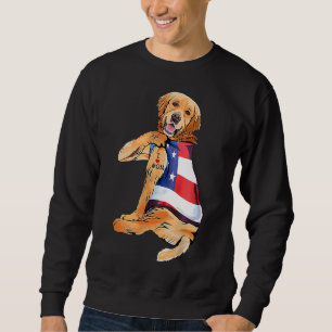 Golden Retriever Dog Tattoo I Love Mom Sweatshirt