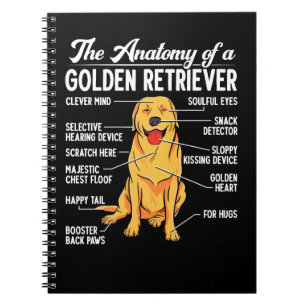 Golden Retriever Dog The Anatomy Of A Golden Retri Notebook