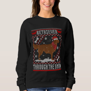Golden Retriever Dog Through The Snow Ugly Sweater