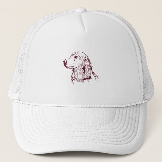 Golden Retriever Dog Trucker Hat (Front)
