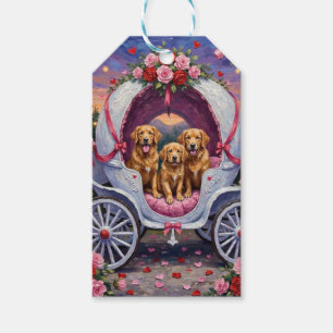 Golden Retriever Dog Valentine's Day  Gift Tags