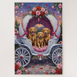 Golden Retriever Dog Valentine's Day  Jigsaw Puzzle