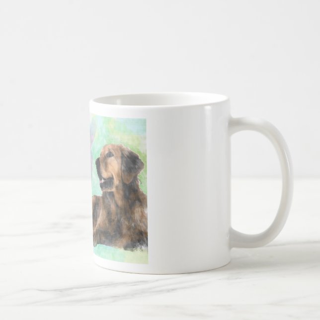 Golden Retriever Dog Water Colour Painting Coffee Mug (Right)