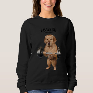 Golden Retriever Dog Weightlifting In Fitness Gym  Sweatshirt