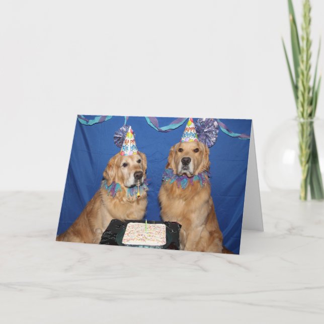 Golden Retriever Doggone Birthday Card (Front)