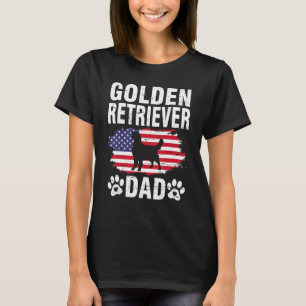 Golden Retriever Dogs Dad Happy Fathers Dogs Daddy T-Shirt