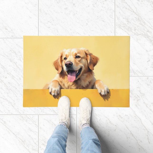 Golden Retriever Doormat Art (Indoor)