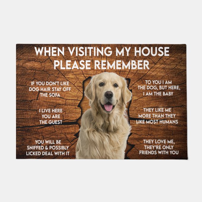 Golden Retriever Doormat, Golden Retriever  Lover Doormat (Front)