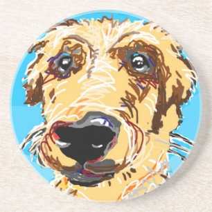 Golden Retriever Drawing Coaster