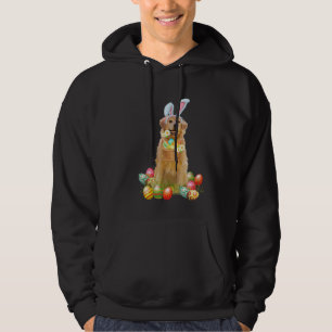 Golden Retriever Easter Day Bunny Eggs Easter Cost Hoodie